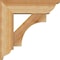 Ekena Millwork Westlake Traditional Rough Sawn Bracket w/ Offset Brace, Western Red Cedar, 6"W x 18"D x 18"H BKT0604X18X18WTL01RWR - alternate 3